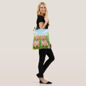 Zwei Niedliche Goldendoodles-Tasche Tasche (Am Model)