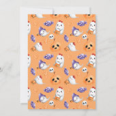 Zwei Niedliche Halloween Ghost 2. Geburtstag Party Einladung (Rückseite)