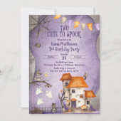 Zwei Niedliche Halloween-Party Einladung (Vorderseite)