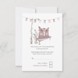 Zwei Niedliche Hunde auf der UAWG Wedding Park Ben RSVP Karte