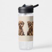 🐶 zwei Niedliche Hunde mit Starry Background ✨ Trinkflasche (Links)