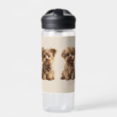 🐶 zwei Niedliche Hunde mit Starry Background ✨ Trinkflasche (Vorderseite)