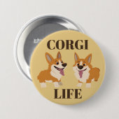 Zwei Niedliche Hunde-Taste für Corgi Button (Vorne & Hinten)