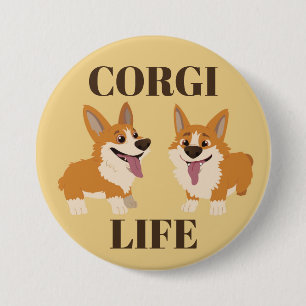 Zwei Niedliche Hunde-Taste für Corgi Button