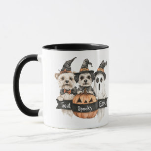 Zwei Niedliche Hunde und Geisterhunde Tasse