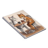 Zwei Niedliche Katzen Notizblock (Rechte Seite)