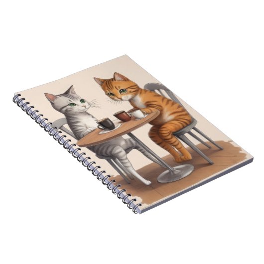 Zwei Niedliche Katzen Notizblock (Rechte Seite)