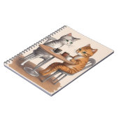 Zwei Niedliche Katzen Notizblock (Linke Seite)