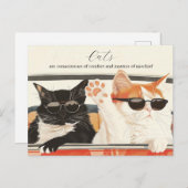 Zwei Niedliche Katzen Postkarte (Vorne/Hinten)