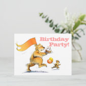 Zwei Niedliche Kid's Bears 3. Geburtstag Party Einladung (Stehend Vorderseite)