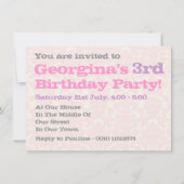 Zwei Niedliche Kid's Bears 3. Geburtstag Party Einladung (Rückseite)