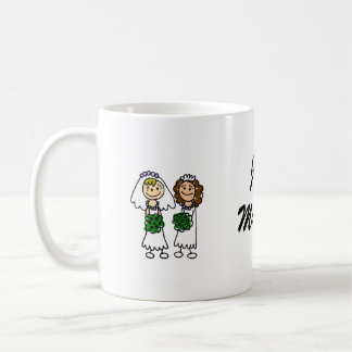 Zwei niedliche kleine Bräute Kaffeetasse