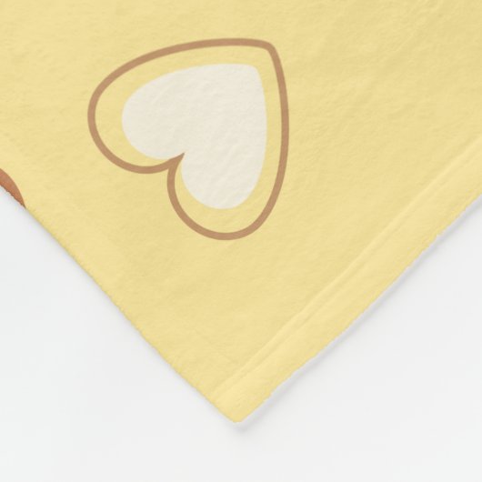 Zwei Niedliche kleine Schafe auf Gelb Fleecedecke (Ecke)