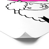 Zwei Niedliche kleine Schafe mit rosa Herz Poster (Ecke)