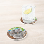 Zwei Niedliche Koala Bears Untersetzer (Seite)
