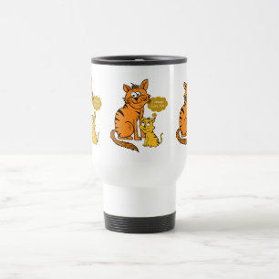 zwei niedliche, liebevolle Tiger, die ich dir imme Reisebecher