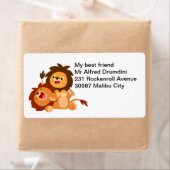 Zwei Niedliche Lions für den Cartoon (Insitu)