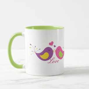 Zwei niedliche Lovebirds Tasse