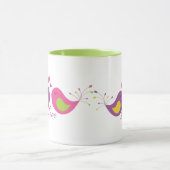Zwei niedliche Lovebirds Tasse (Zentrum)