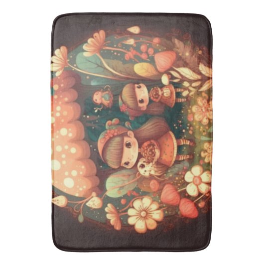 Zwei niedliche Mädchen Elfen Badematte (Vorderseite Vertikal)