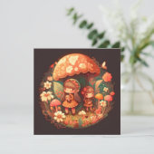 Zwei niedliche Mädchen Elfen Einladung (Stehend Vorderseite)