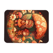 Zwei niedliche Mädchen Elfen Magnet (Horizontal)