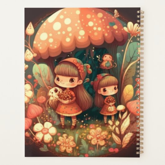 Zwei niedliche Mädchen Elfen Planer (Rückseite)