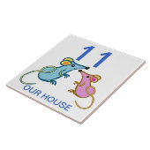 zwei niedliche Mäuse Fliese (Seite)