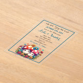 Zwei Niedliche Pilze-Pilze-Hochzeit Acryleinladungen (Ablage )