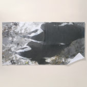 Zwei Niedliche Pinguine Beach Handtuch (Vorderseite)