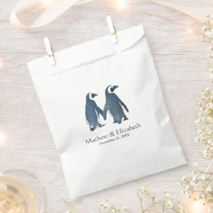 Zwei Niedliche Pinguine   Romantische Hochzeit Geschenktütchen