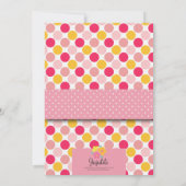 Zwei Niedliche Pink Cupcakes, Dots & Strawberries  Einladung (Rückseite)