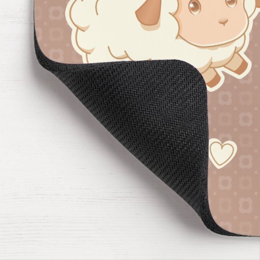 Zwei Niedliche Schafsschaum-Ewe auf Brown Mousepad (Ecke)
