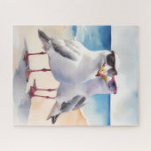 Zwei Niedliche Seagulas Inlove Puzzle (Horizontal)