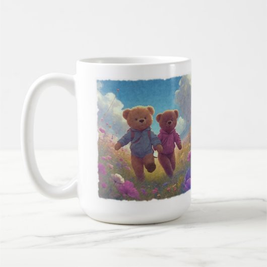 Zwei Niedliche Teddy Bear Friends Kaffeetasse (Links)