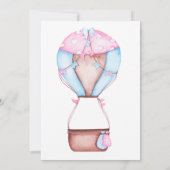 Zwei Niedliche Tiere Ballon Whimsical Geburtstag Einladung (Rückseite)