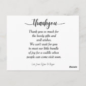 Zwei Niedliche Twins Foto Geburtserklärung Postkarte (Rückseite)