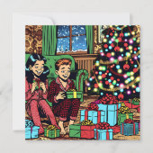 Zwei Niedliche Vintage Kinder Weihnachten Personal (Vorderseite)