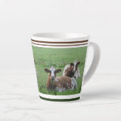 Zwei Niedliche Weißbraun-Kühe-Design Latte-Tasse Milchtasse (Rechte Ecke)