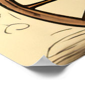 Zwei Niedliche Welpen im Wagen Poster (Ecke)