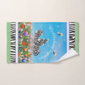 Zwei niedliche Zebras, die zusammen Sommer gehen Badhandtuch Set (Handtuch)