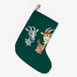 Zwei niedlicher glücklicher kleiner weihnachtsstrumpf