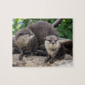 Zwei niedlicher Otter der Otter-| Puzzle (Horizontal)