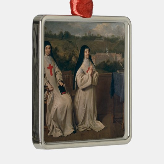 Zwei Nonnen Silbernes Ornament (Rechts)