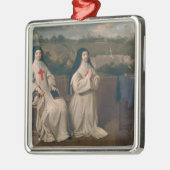 Zwei Nonnen Silbernes Ornament (Links)