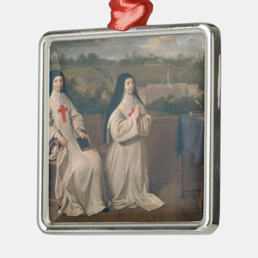 Zwei Nonnen Silbernes Ornament (Links)