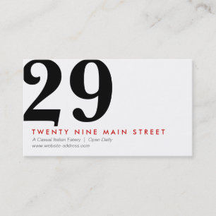 ZWEI NUMBERN LOGO Designer Business Card Visitenkarte