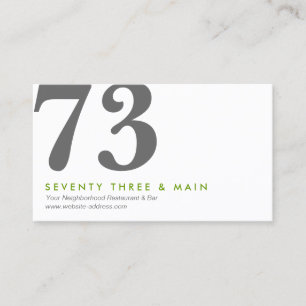 ZWEI NUMBERN LOGO II Designer Business Card Visitenkarte