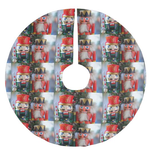 Zwei Nussknacker Polyester Weihnachtsbaumdecke (Vorderseite)