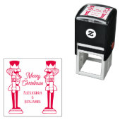 Zwei Nutcrackers Frohe Weihnachtskuchenname Permastempel (Beispiel)
